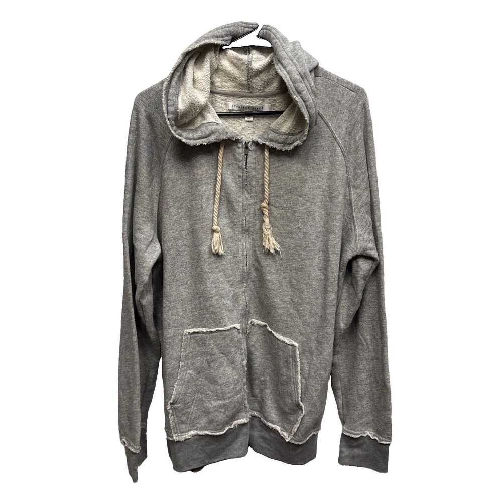 Urban Outfitters Standard Cloth Men Gray Full Zip Hoodie XL Pocket Drawstring